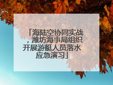 海陆空协同实战，潍坊海事局组织开展游艇人员落水应急演习