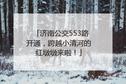 济南公交553路开通，跨越小清河的红墩墩来啦！