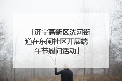 济宁高新区洸河街道在东闸社区开展端午节慰问活动