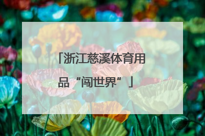 浙江慈溪体育用品“闯世界”