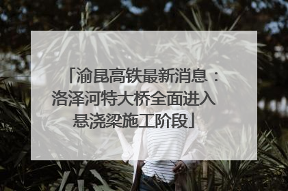 渝昆高铁最新消息：洛泽河特大桥全面进入悬浇梁施工阶段