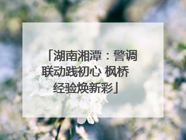 湖南湘潭：警调联动践初心 枫桥经验焕新彩