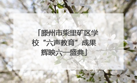 滕州市柴里矿区学校“六声教育”成果辉映六一盛典