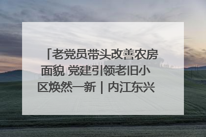 老党员带头改善农房面貌 党建引领老旧小区焕然一新｜内江东兴“红”在哪？④