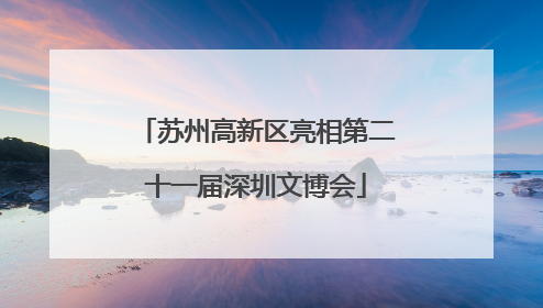 苏州高新区亮相第二十一届深圳文博会