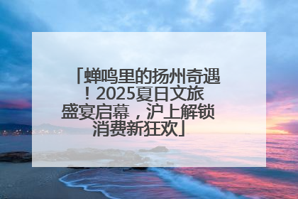 蝉鸣里的扬州奇遇！2025夏日文旅盛宴启幕，沪上解锁消费新狂欢
