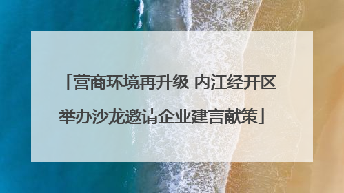 营商环境再升级 内江经开区举办沙龙邀请企业建言献策