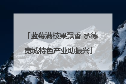 蓝莓满枝果飘香 承德宽城特色产业助振兴