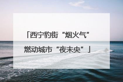 西宁豹街“烟火气” 燃动城市“夜未央”