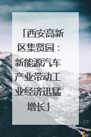 西安高新区集贤园：新能源汽车产业带动工业经济迅猛增长