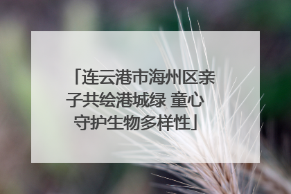 连云港市海州区亲子共绘港城绿 童心守护生物多样性