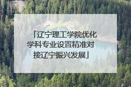 辽宁理工学院优化学科专业设置精准对接辽宁振兴发展