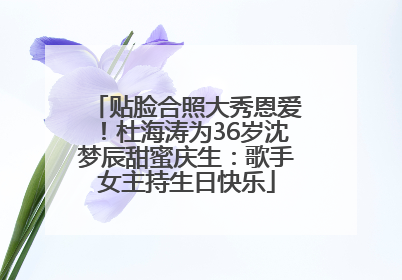 贴脸合照大秀恩爱！杜海涛为36岁沈梦辰甜蜜庆生：歌手女主持生日快乐