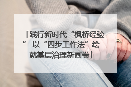 践行新时代“枫桥经验” 以“四步工作法”绘就基层治理新画卷