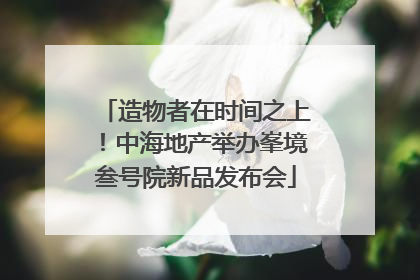 造物者在时间之上！中海地产举办峯境叁号院新品发布会