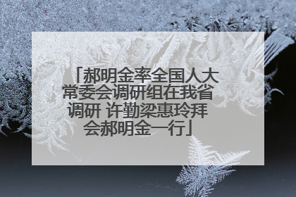 郝明金率全国人大常委会调研组在我省调研 许勤梁惠玲拜会郝明金一行