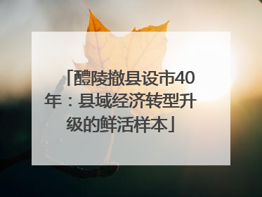 醴陵撤县设市40年：县域经济转型升级的鲜活样本