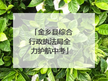金乡县综合行政执法局全力护航中考