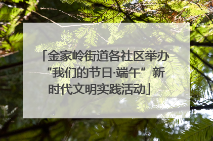 金家岭街道各社区举办“我们的节日·端午”新时代文明实践活动