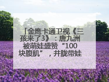 金鹰卡通卫视《三孩来了3》：唐九洲被萌娃盛赞“100块腹肌”，井胧带娃有梗超欢乐
