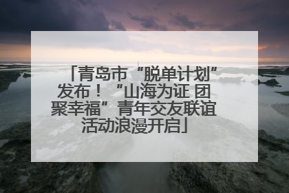 青岛市“脱单计划”发布！“山海为证 团聚幸福”青年交友联谊活动浪漫开启
