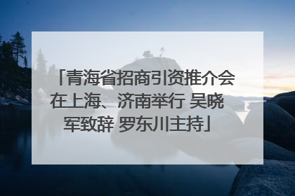 青海省招商引资推介会在上海、济南举行 吴晓军致辞 罗东川主持