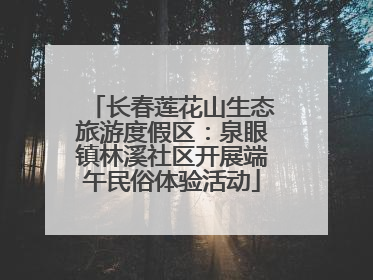 长春莲花山生态旅游度假区：泉眼镇林溪社区开展端午民俗体验活动