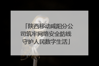 陕西移动咸阳分公司筑牢网络安全防线守护人民数字生活