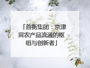 首衡集团：京津冀农产品流通的枢纽与创新者