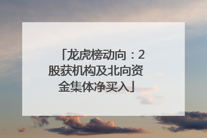 龙虎榜动向：2股获机构及北向资金集体净买入