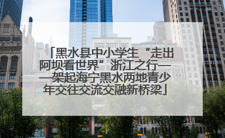 黑水县中小学生“走出阿坝看世界”浙江之行——架起海宁黑水两地青少年交往交流交融新桥梁