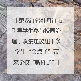 黑龙江省牡丹江市引导学生参与校园治理，收集建议超千条 学生“金点子”带来学校“新样子”