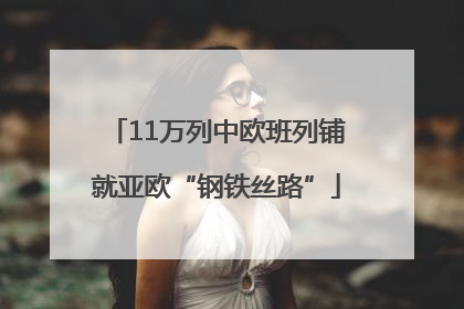 11万列中欧班列铺就亚欧“钢铁丝路”