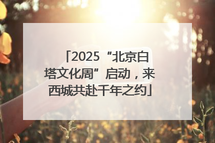 2025“北京白塔文化周”启动，来西城共赴千年之约