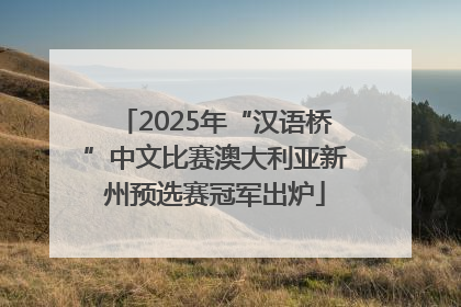 2025年“汉语桥”中文比赛澳大利亚新州预选赛冠军出炉
