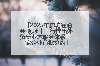 2025年廊坊经洽会·现场丨工行推出外贸新业态服务体系 三家企业首批签约