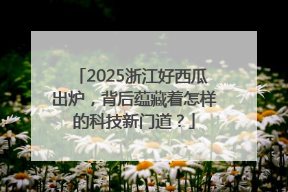 2025浙江好西瓜出炉，背后蕴藏着怎样的科技新门道？
