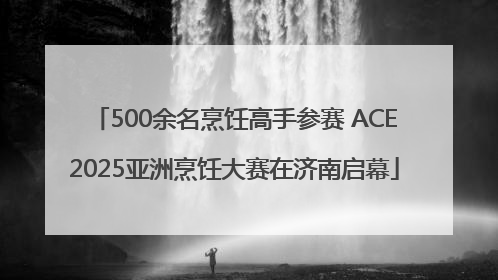 500余名烹饪高手参赛 ACE2025亚洲烹饪大赛在济南启幕