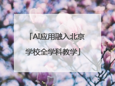 AI应用融入北京学校全学科教学