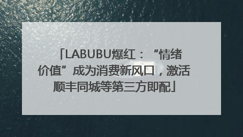 LABUBU爆红：“情绪价值”成为消费新风口，激活顺丰同城等第三方即配