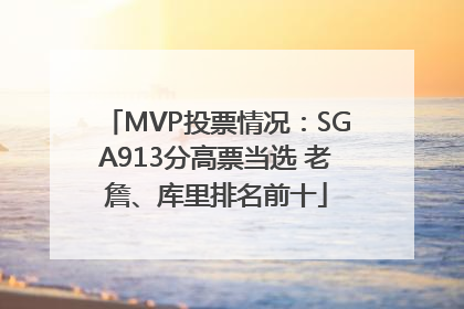 MVP投票情况：SGA913分高票当选 老詹、库里排名前十
